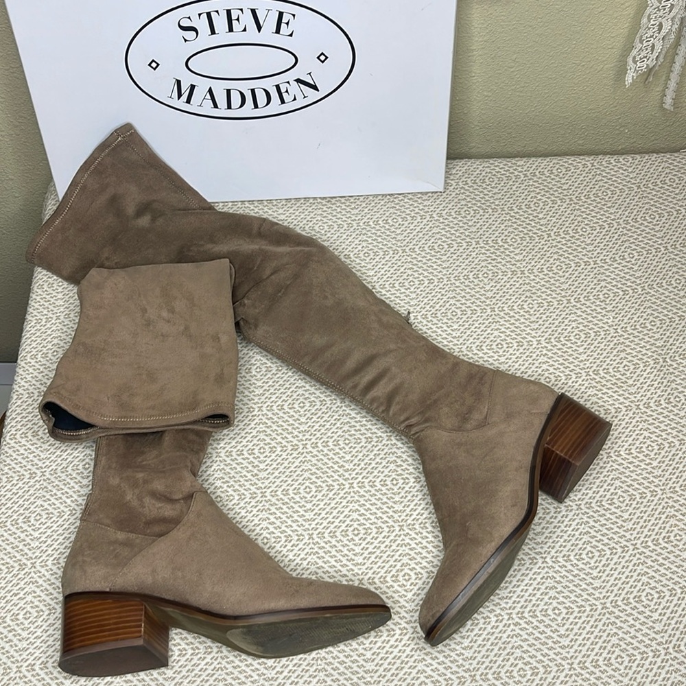 Steve Madden over knee Boots -Gabbie Taupe 8.5 women's